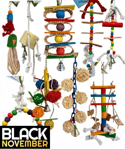 9 x Parrot Toy Pack - Budgies, Conures, Cockatiels, Caiques, Quaker etc - RRP £94.91 - Pack 1